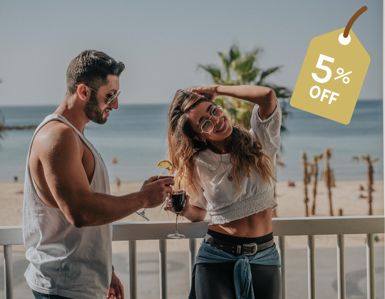 5% הנחה לאורחים חוזרים