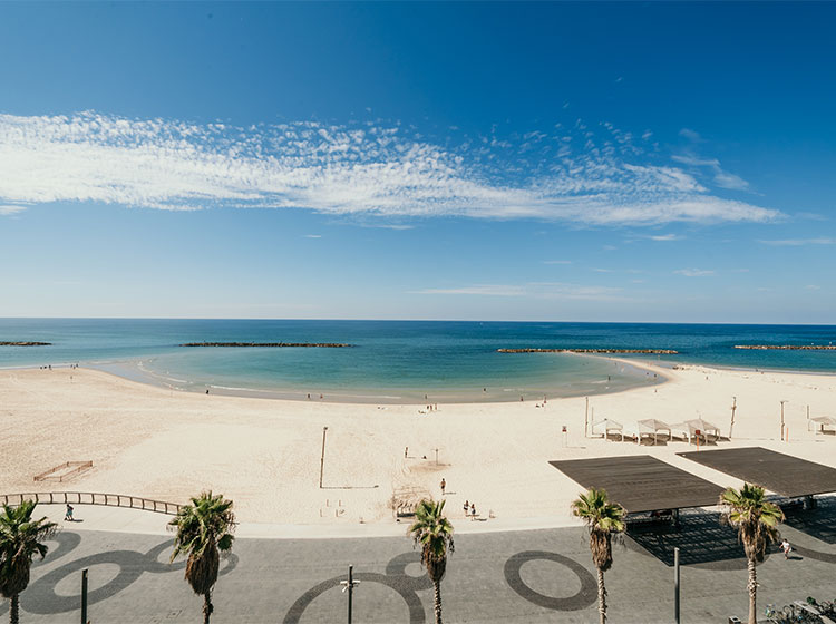 Panorama of Tel Aviv Beach