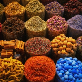 Plenty of spices at Carmel Market