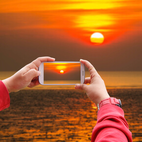 Sunset in the Sea of Tel Aviv