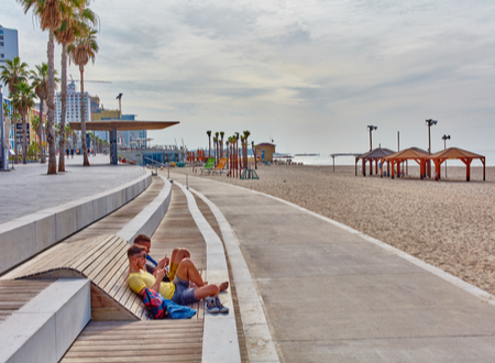 The promenade of Tel Aviv